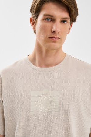 футболка с принтом - мужская одежда, обувь и аксессуары молочная 