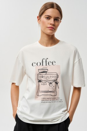 футболка с принтом - женская одежда снежная королева 