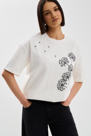 футболка с принтом - женская одежда весенняя 