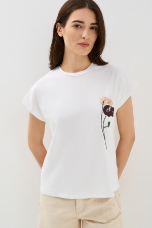 футболка с вышивкой - женские футболки и поло пластиковые 