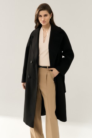 классическое двубортное пальто - верхняя одежда из спандекса 