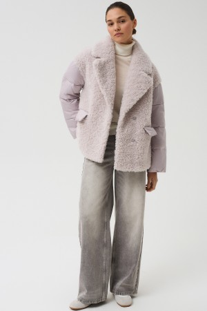 комбинированная куртка из шерсти фотография