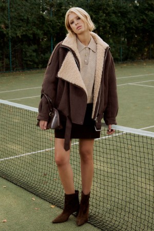 комбинированная куртка из шерсти фотография