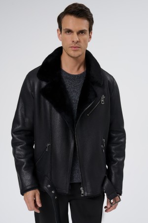 короткая дубленка из овчины - мужские дубленки снежная королева 