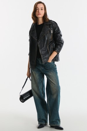 косуха из натуральной кожи - женские куртки снежная королева 