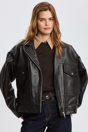 косуха из натуральной кожи - женские косухи коричневые 