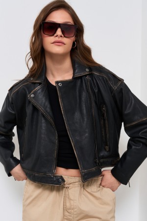 косуха из натуральной кожи - куртки и пуховики