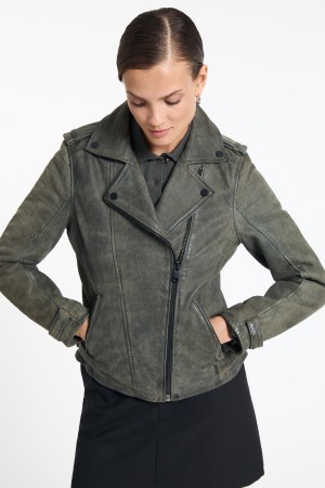 косуха из натуральной кожи - женские куртки короткие 