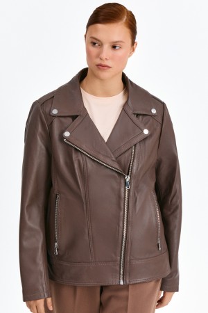 косуха из натуральной кожи - женская одежда, обувь и аксессуары с воротником 