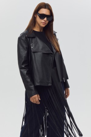 кожаная косуха с поясом фотография