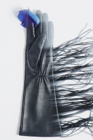 кожаные перчатки с бахромой - женские перчатки и варежки весенние 