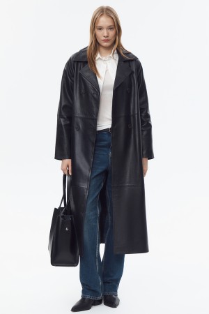 кожаный плащ с поясом - женские пальто и плащи летние 