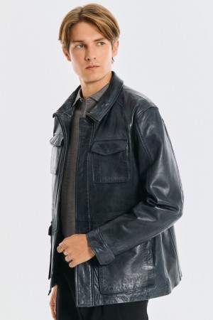 куртка из натуральной кожи - мужские куртки и пуховики