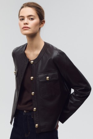 куртка из натуральной кожи - женские куртки снежная королева 