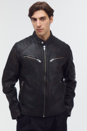 куртка из натуральной кожи - мужские куртки и пуховики