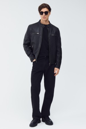 куртка из натуральной кожи - мужские куртки снежная королева 