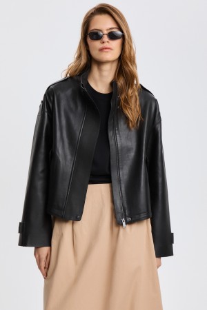 куртка из натуральной кожи - женские куртки снежная королева 