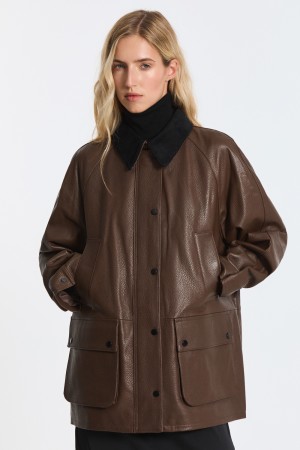 куртка из натуральной кожи - женская верхняя одежда снежная королева 