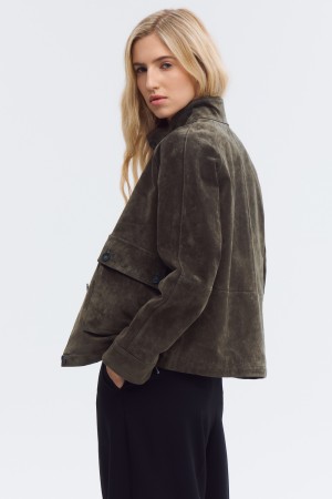 куртка из натуральной замши - женские куртки снежная королева 