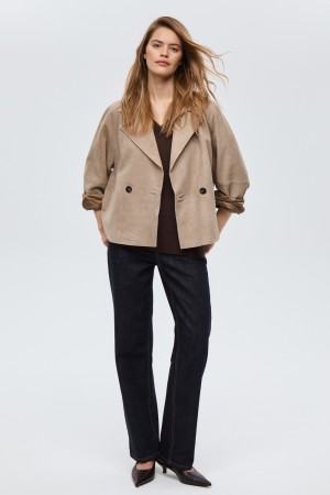 куртка из натуральной замши - женские куртки снежная королева 