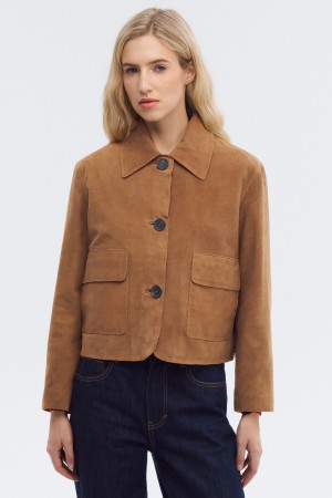 куртка из натуральной замши - женские жакеты снежная королева 