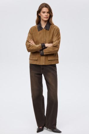 куртка из натуральной замши - женские куртки снежная королева 