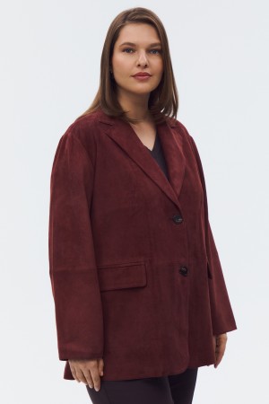 куртка-пиджак из натуральной замши фотография