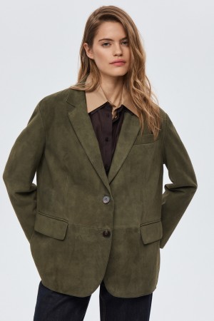 куртка-пиджак из натуральной замши - женские куртки снежная королева 