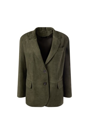 куртка-пиджак из натуральной замши - верхняя одежда из натуральной кожи по распродаже