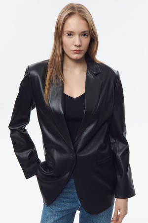 куртка-жакет из натуральной кожи - женские жакеты снежная королева 