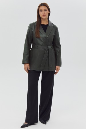 куртка-жакет из натуральной кожи - женские жакеты снежная королева 