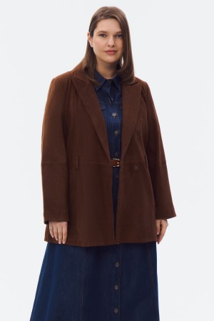 куртка-жакет из натуральной замши фотография