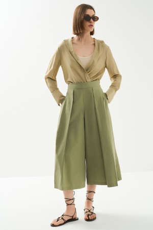 кюлоты из хлопка - женские брюки снежная королева 