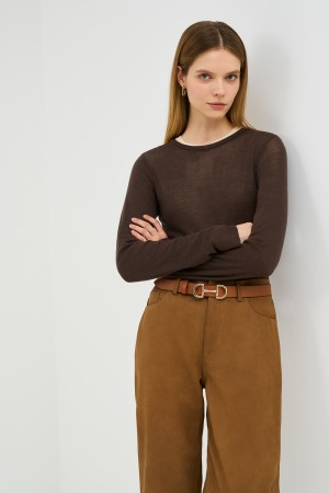 лонгслив из шерсти - женская одежда, обувь и аксессуары дешевая 