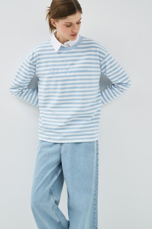 лонгслив в полоску - женская одежда разноцветная 