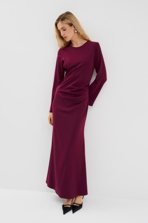 макси-платье с драпировкой фотография