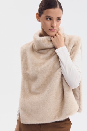 манишка из искусственного меха - женская одежда, обувь и аксессуары из полиэстера 