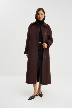 пальто с поясом фотография