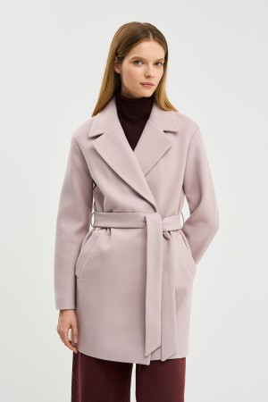 пальто с поясом фотография