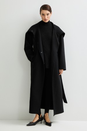 пальто с поясом - женские пальто нейлоновые 