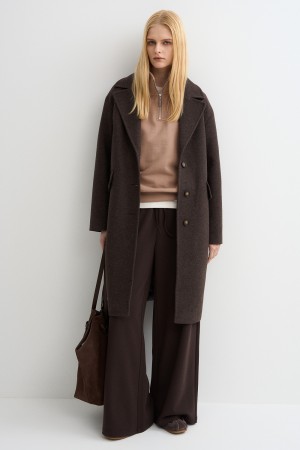 пальто с поясом фотография