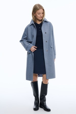 пальто с поясом фотография