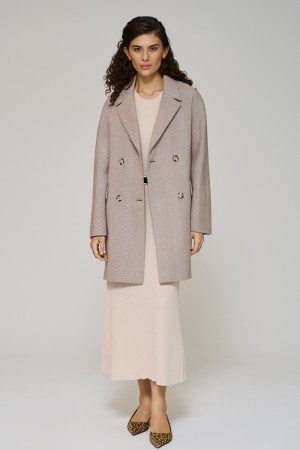 пальто - женская одежда, обувь и аксессуары бежевая 