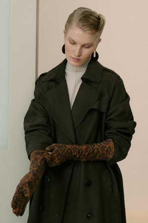 перчатки с анималистичным принтом - женские перчатки и варежки эластановые 