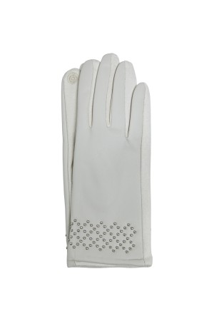 перчатки с декором - женские перчатки и варежки белые 