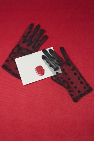 перчатки - женские перчатки и варежки в горошек 