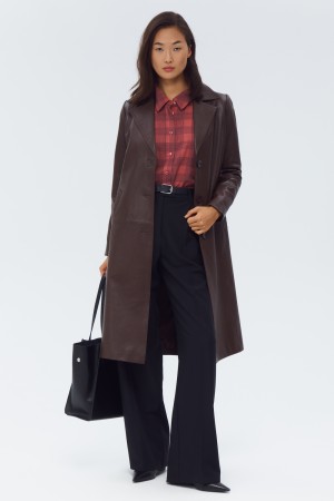 плащ из натуральной кожи - женские пальто и плащи из натуральной кожи 