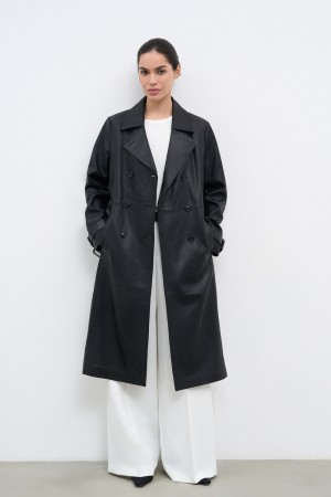 плащ из натуральной кожи - женские пальто и плащи из натуральной кожи 