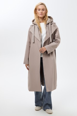 плащ с капюшоном - женские пальто и плащи нейлоновые 