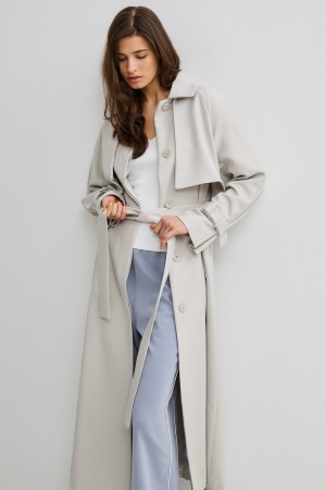 плащ с поясом фотография